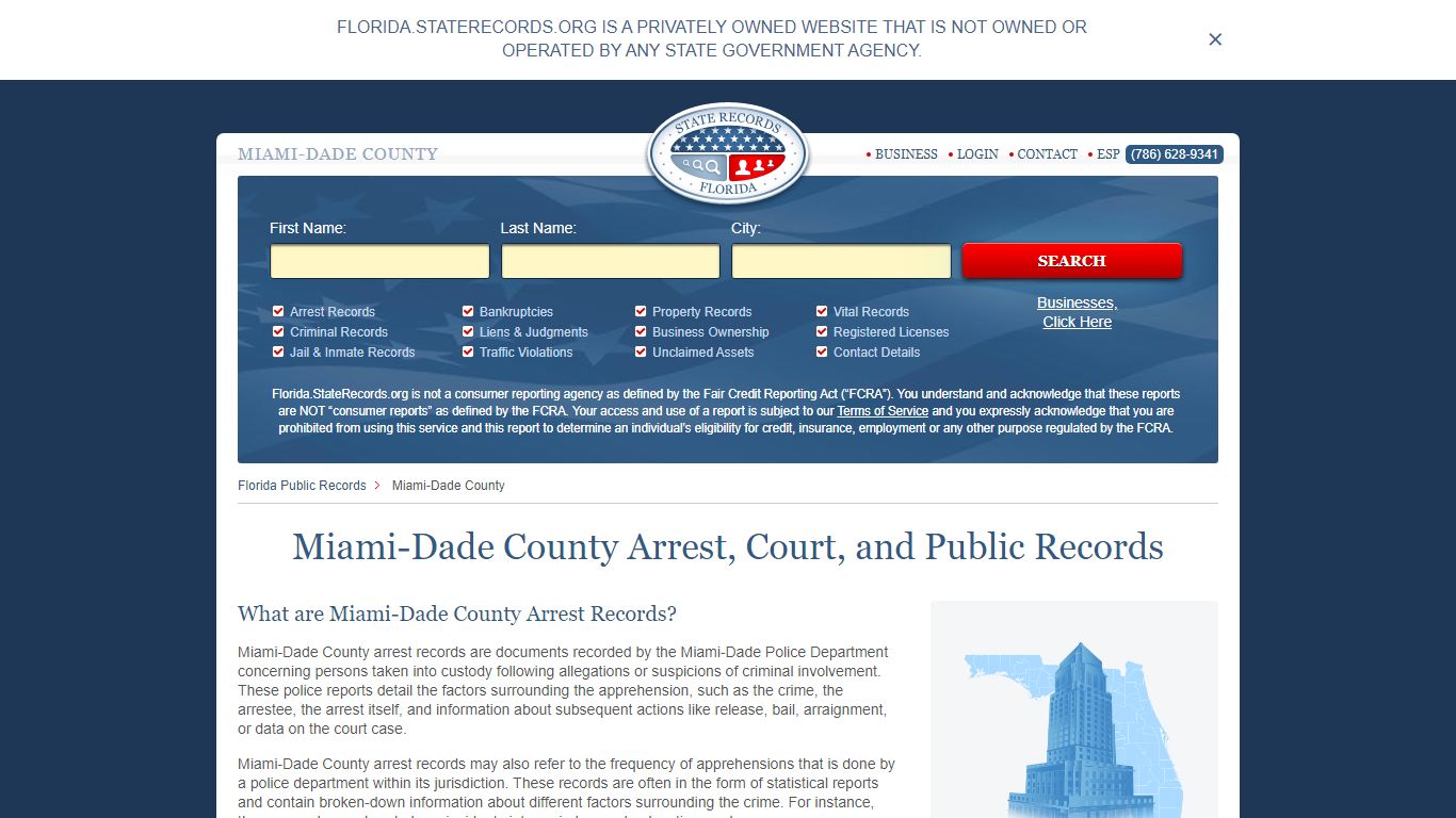 Miami-Dade County Arrest, Court, and Public Records